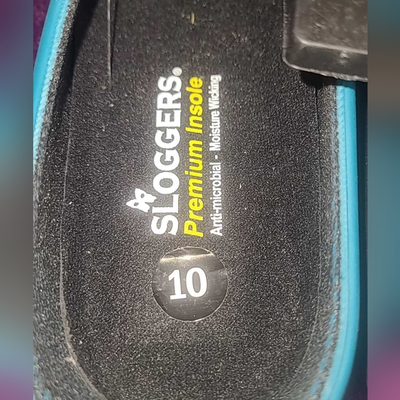 SLOGGERS Rubber Shoes Gardening Clogs Women's Waterproof Turquoise Size 10 - Picture 5 of 7